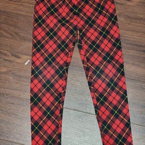 Polo by Ralph Lauren Red and Black Plaid Kids Leggings